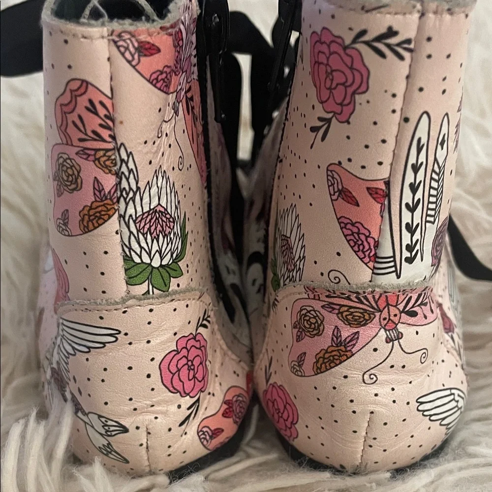 Cute Pink Booties with Whimsical Design